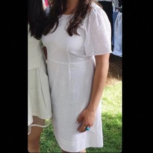 J. Crew white eyelet cocktail dress
